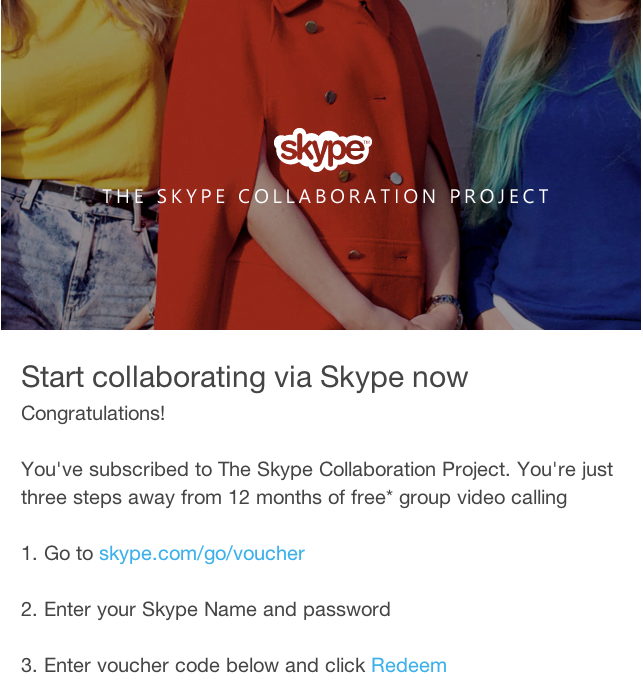 Skype voucher premium