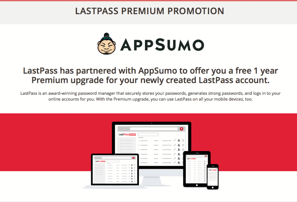 LastPass Premium 1 year free