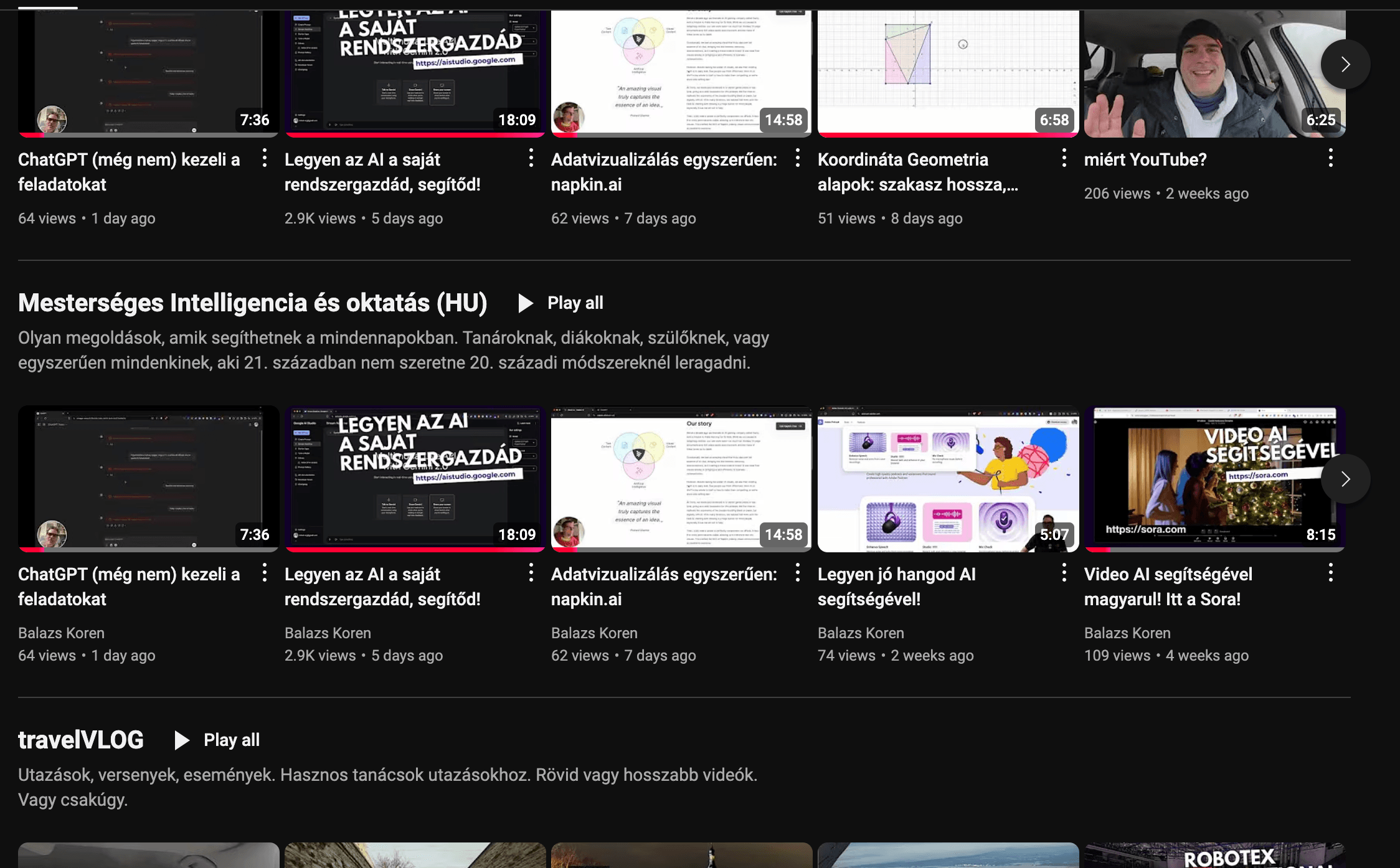 beléptem a YouTube-ba